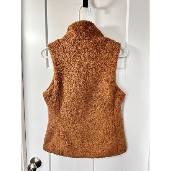 Patagonia Women's Los Gatos Fuzzy Sherpa Fleece Full Zip Vest Brown Size‎ Small - Picture 9 of 12